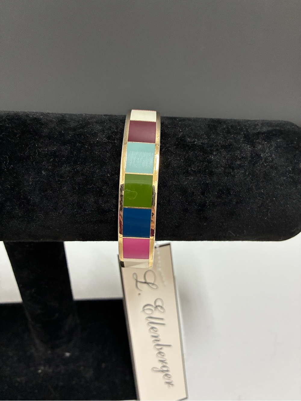 Coach Color Block Enamel Bangle Bracelet - Multicolor